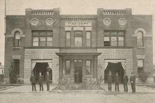 Houston's historic Fire Station No. 7, as photographed in 1904. It is a historic landmark on the local, state and national level.