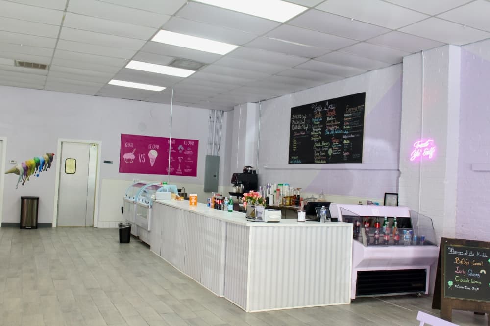 Interior of the shop with the ordering counter