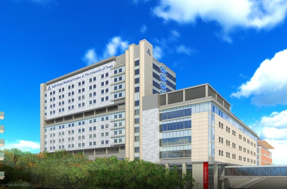A rendering of Dell Seton Medical Center at the University of Texas