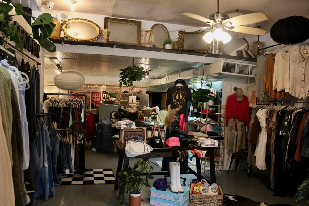 Products and clothes at Grady Ln Boutique