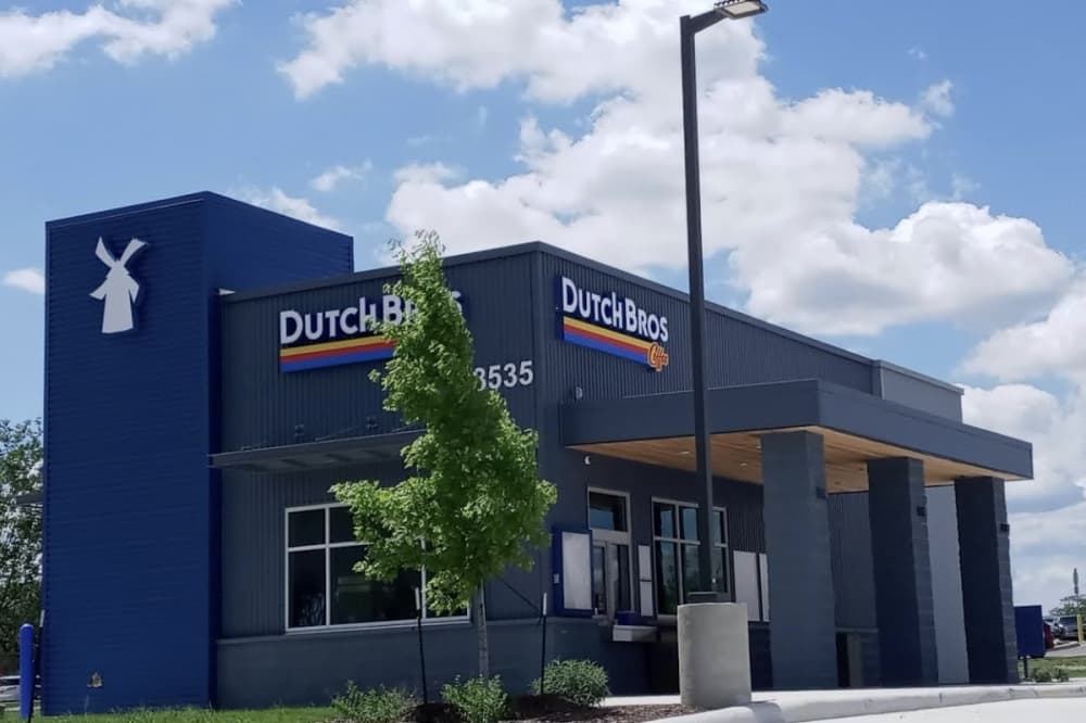 Construction is wrapped up on one of two new up-and-coming north San Antonio Dutch Bros. Coffee locations, this one at 18535 N. US 281 near Loop 1604. Company officials have not revealed an opening date. Black Rock and HTeaO are also all building new locations across North San Antonio. (Edmond Ortiz/Community Impact)