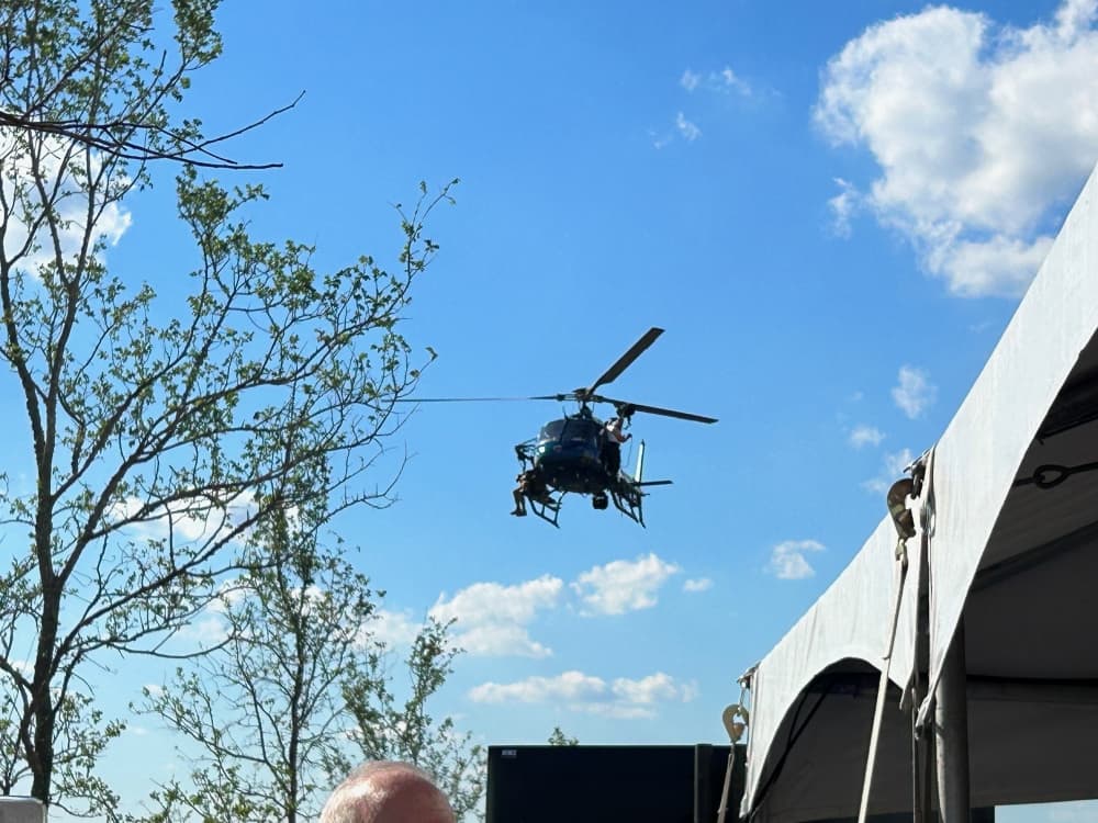 Emergency services participated in a demonstration at the opening. (Brooke Sjoberg/Community Impact)
