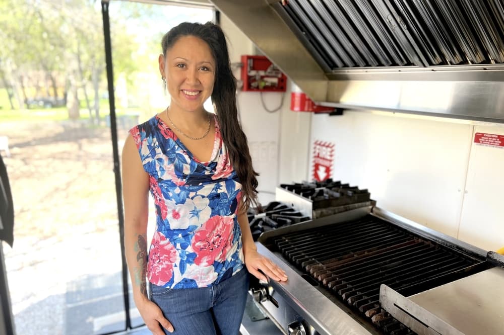 Leander food truck Pacific Flame Island Grill serves tropical cuisine cooked over lava rocks