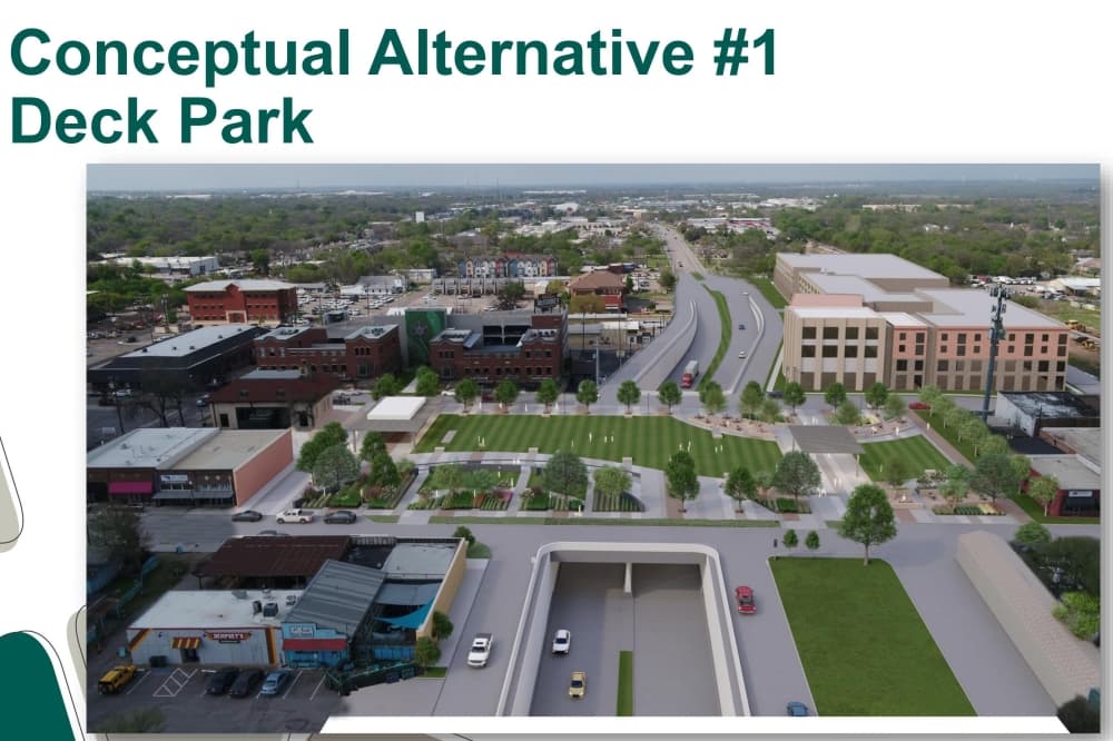 Rendering of the deck park option