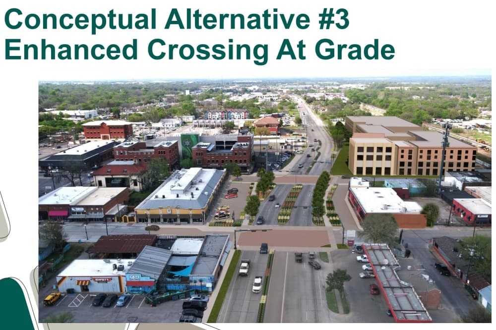 Rendering of the enhanced at-grade option