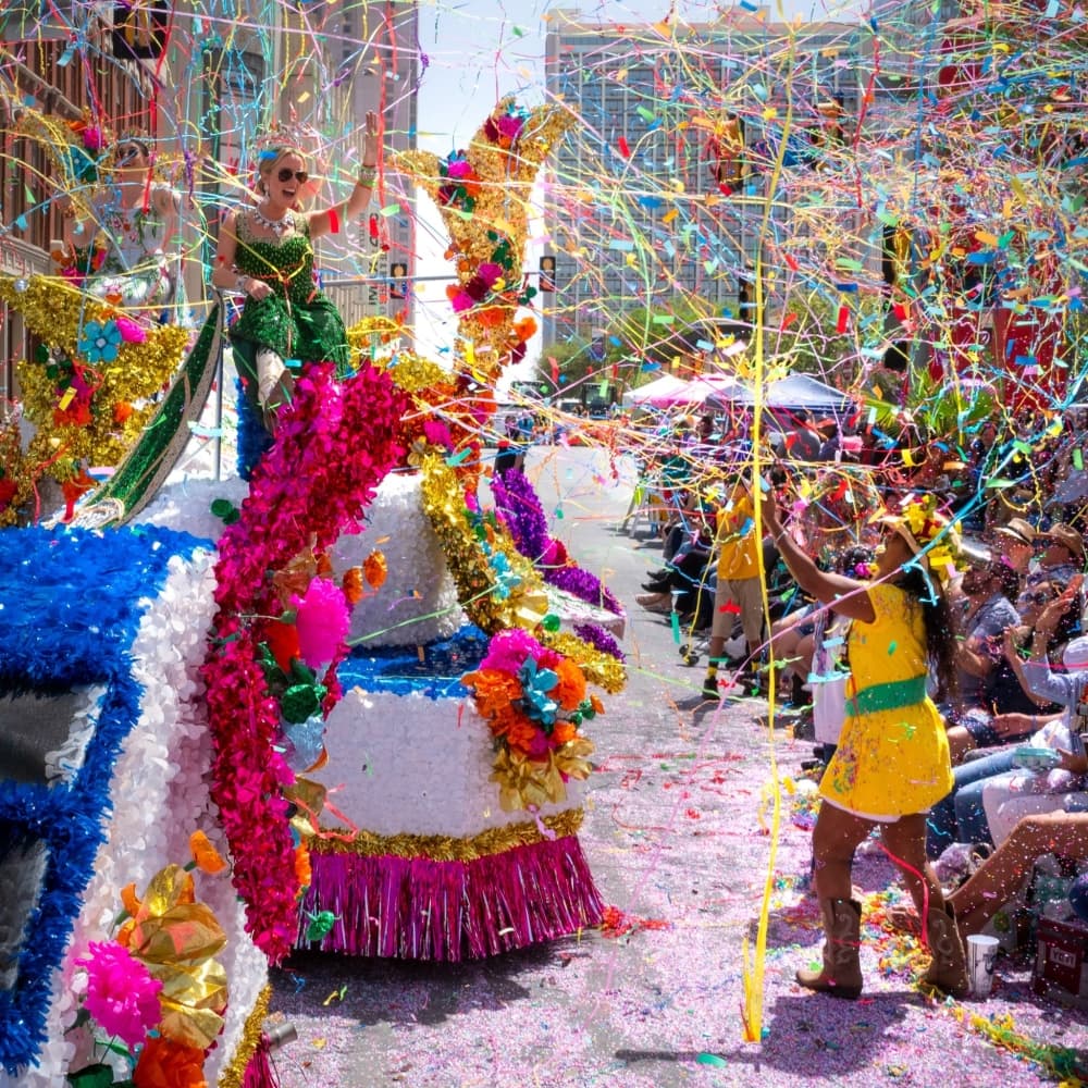 Fiesta Battle of Flowers Parade. (Courtesy Fiesta San Antonio)