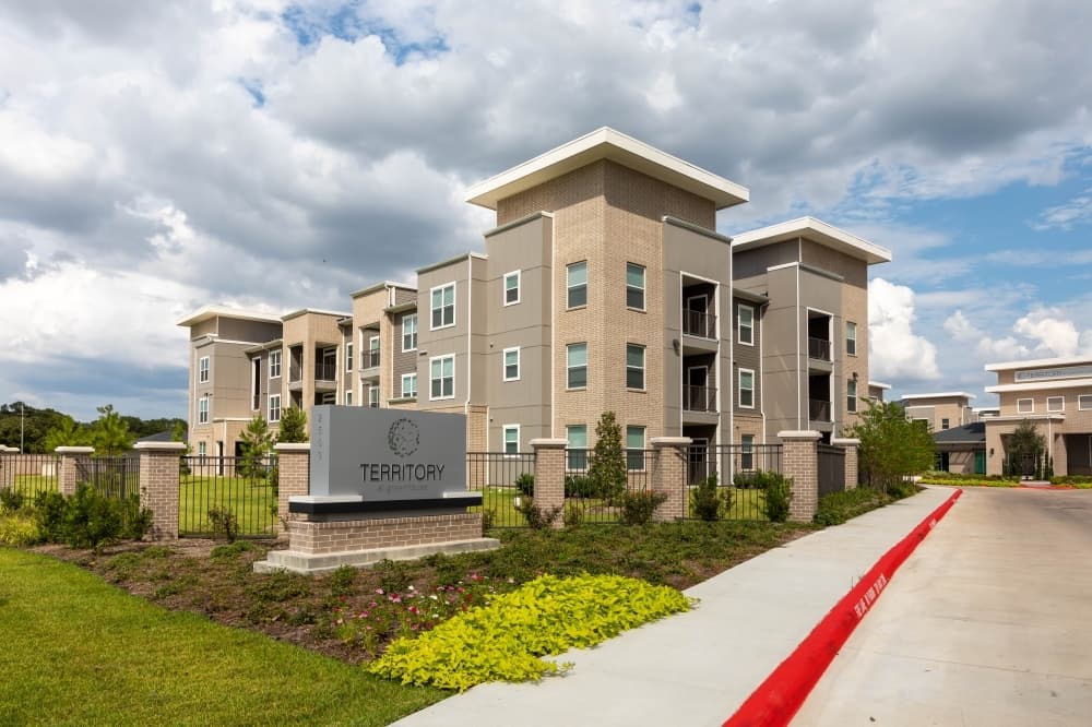 Rendering of an apartment building