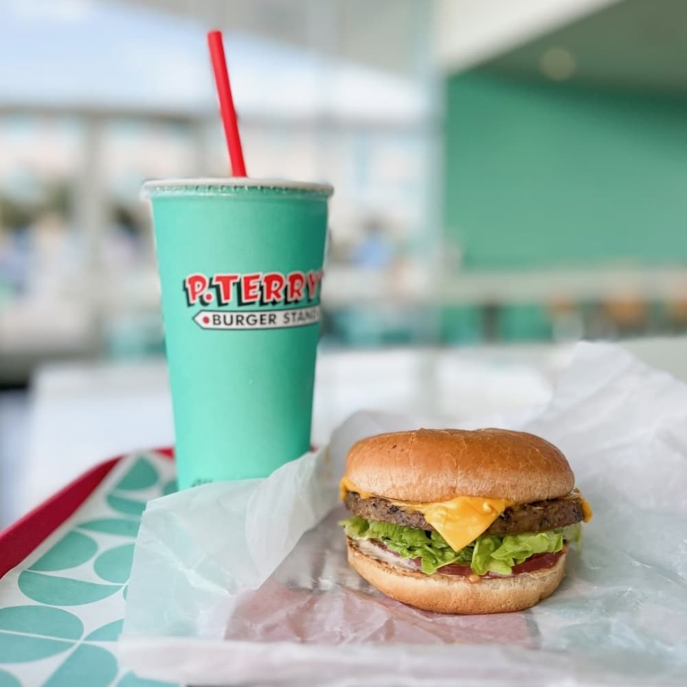 P. Terry’s combo burger, fries and regular drink meal. 