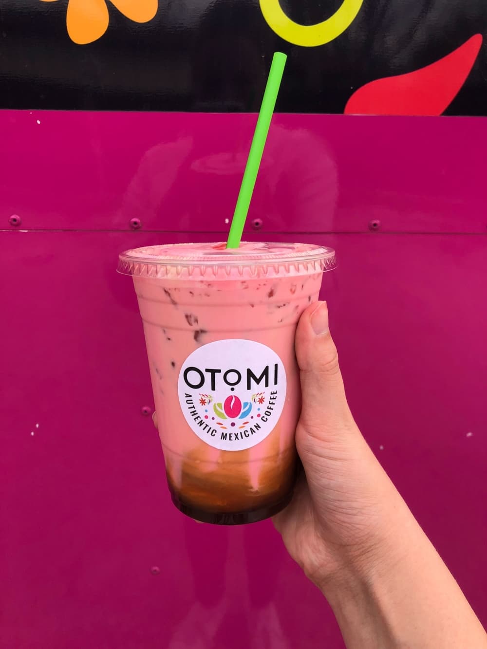 The Duvalin coffee drink is made from hazelnut, vanilla and strawberry. (Amira Van Leeuwen/Community Impact)