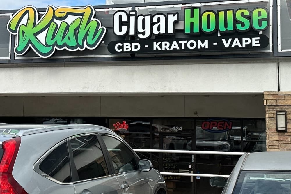 Kush Cigar House offering smoking products on west side of Richardson