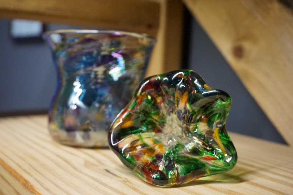 Glass flower and vase