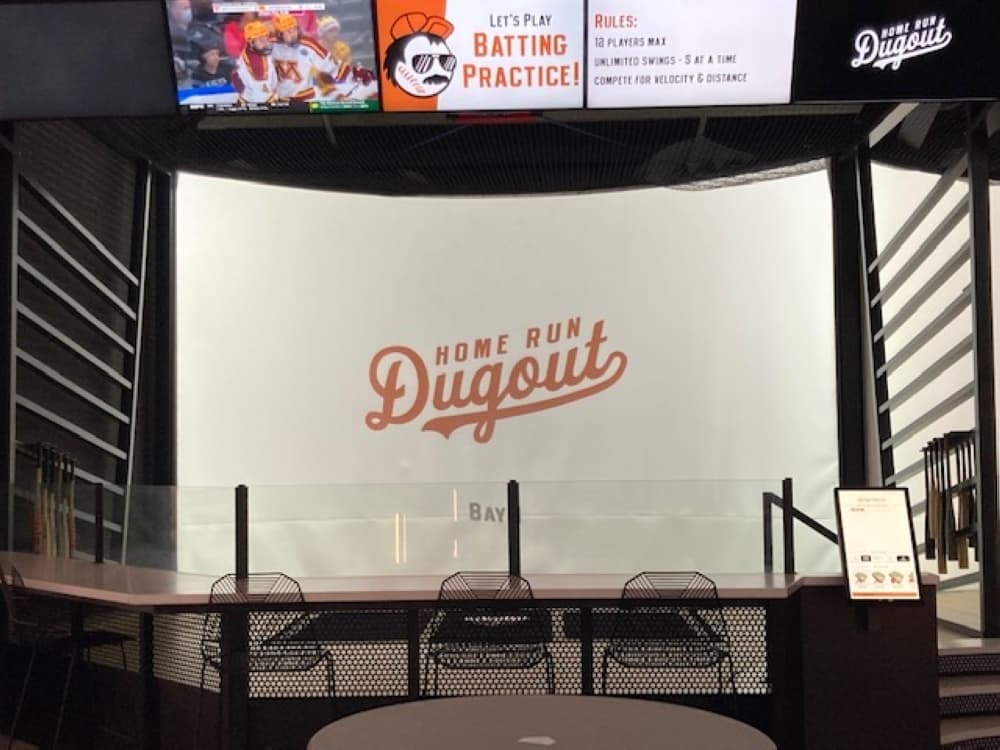 A view of a baseball bay