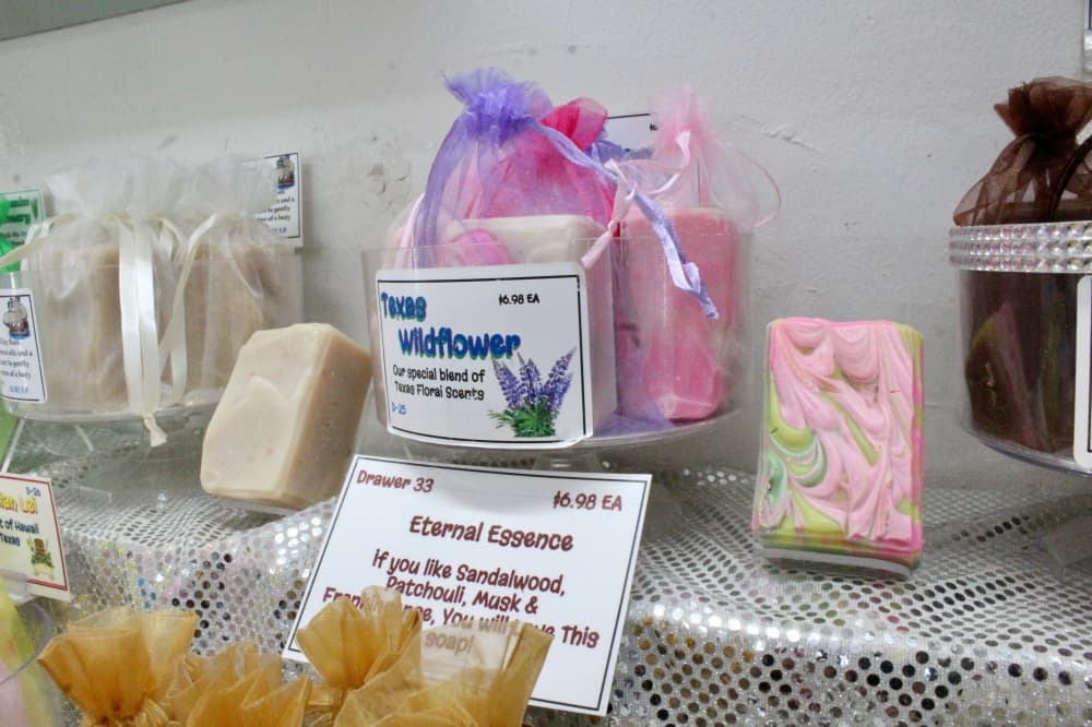 The photo shows bars of soap from Connie's Bath Shack