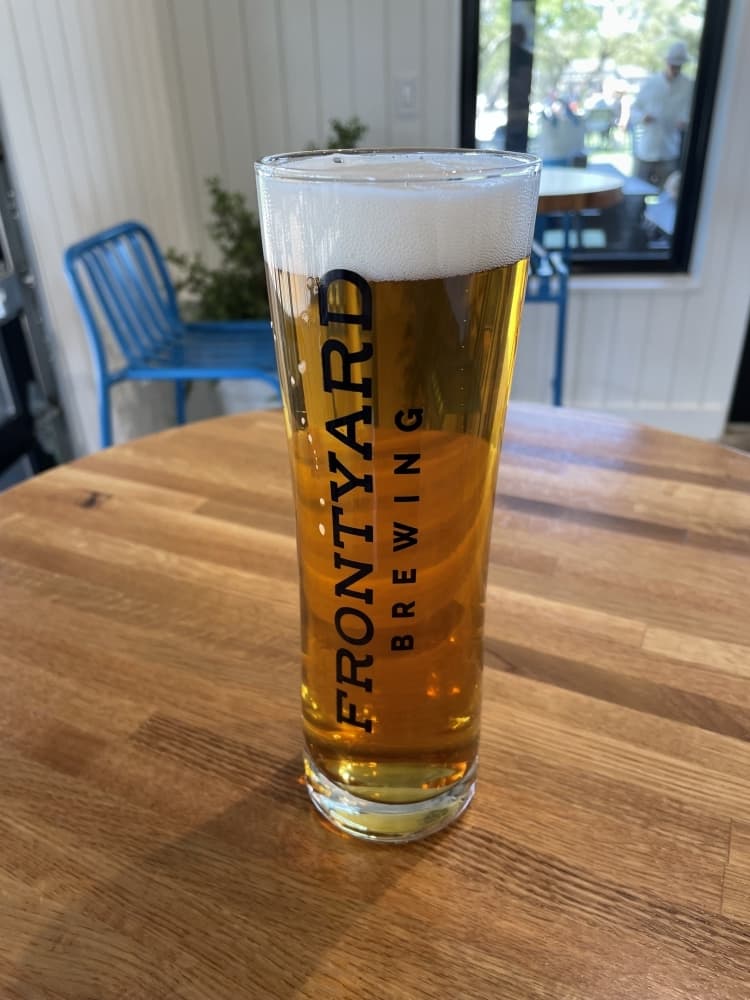 
Honey Blonde beer, a light beer sold on tap at Frontyard Brewing.