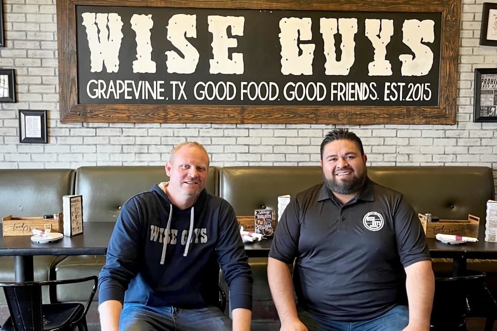The owners of Wise Guys Pizza