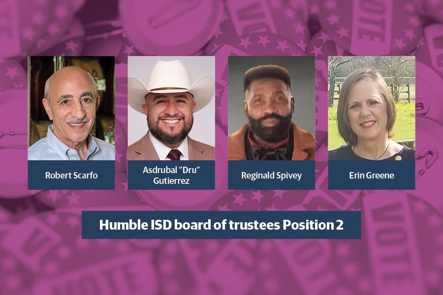 The Humble ISD board of trustees position 2 race has four candidates in the May 6 election. (Ronald Winters/Community Impact)