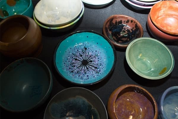 Multiple bowls on a table