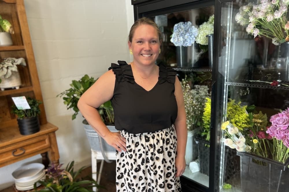 Owner Shauna Wardlaw operated the business out of her home before opening Fletcher's Florals in August 2021. (Zacharia Washington/Community Impact)