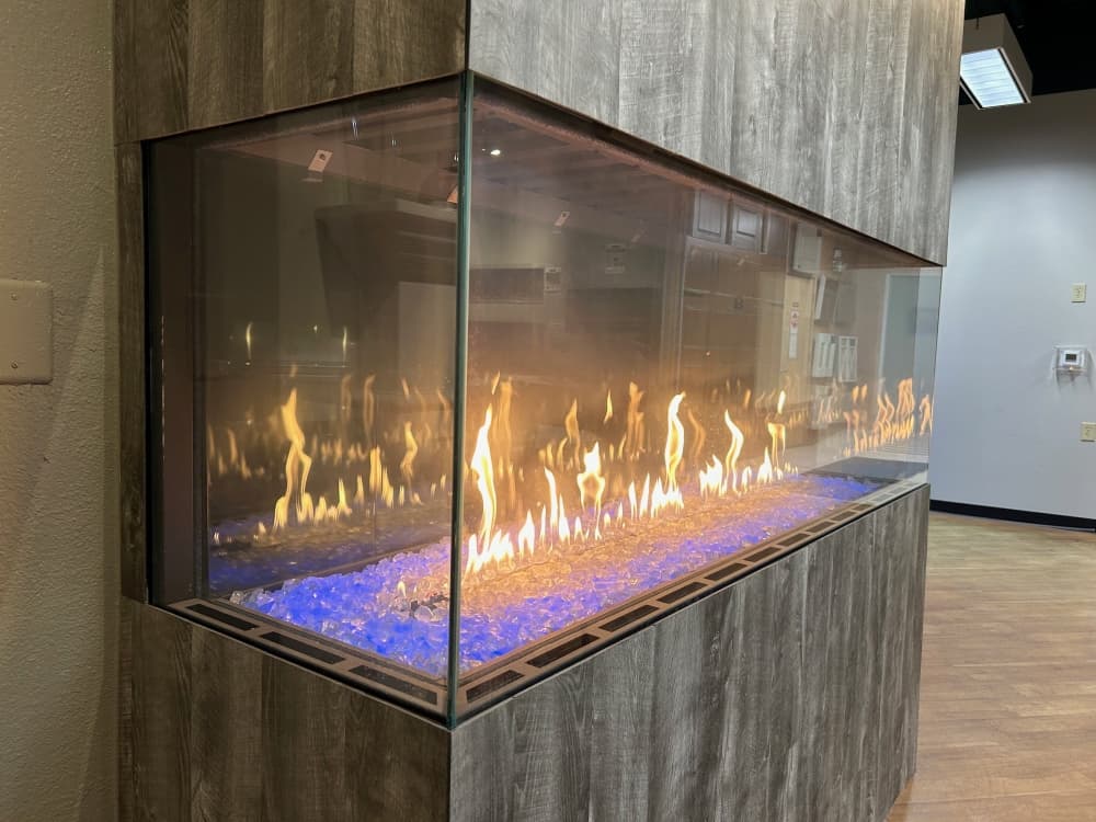 
Showroom Manager Ronda Lewis said gas fireplaces are the best sellers.