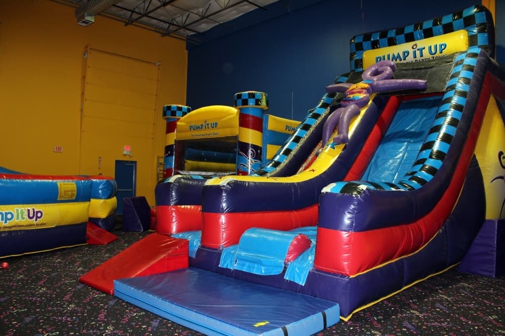 photo of a bouncy slide