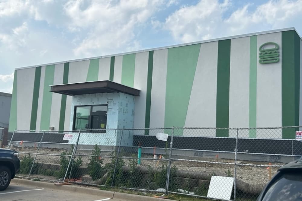 Shake Shack in McKinney under construction, drive-thru window side