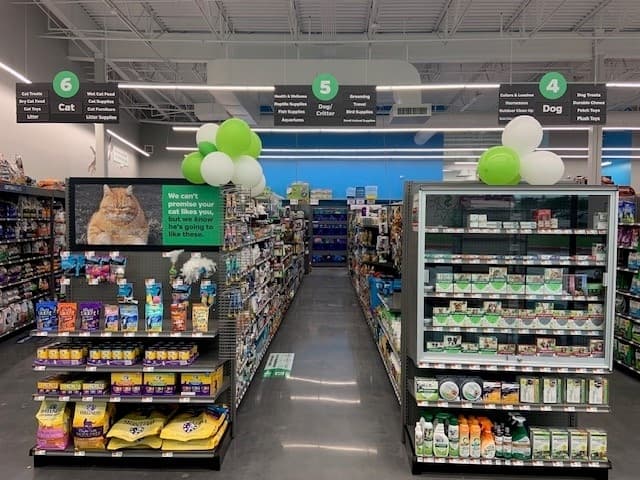 Aisles inside of the store