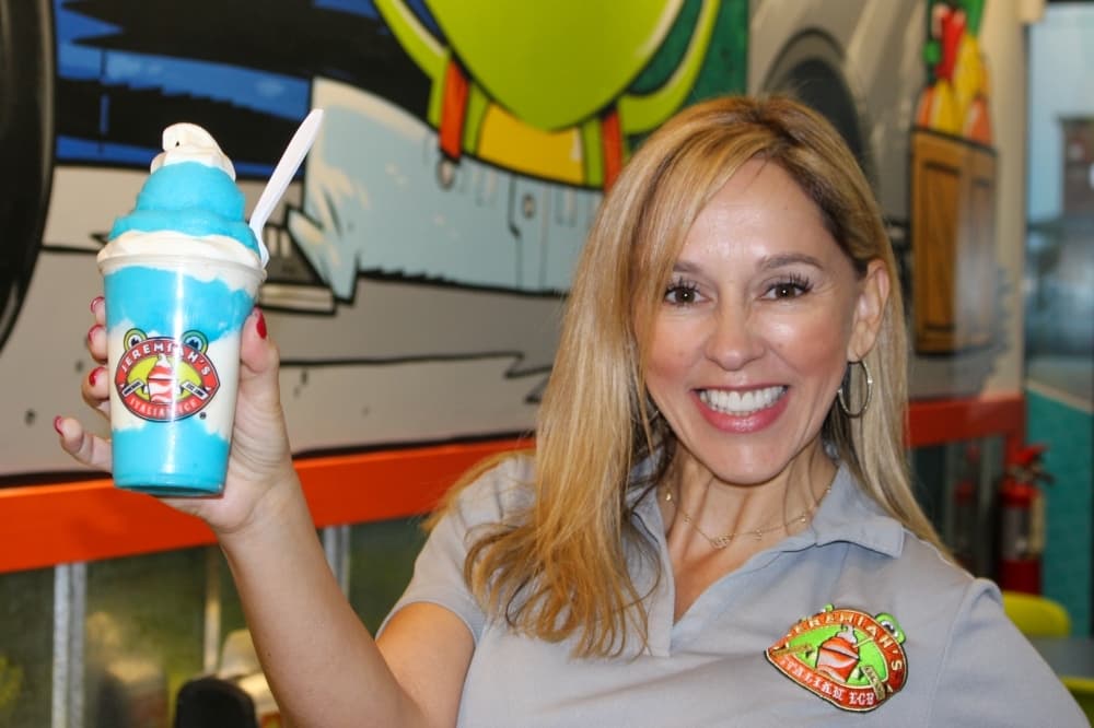 Natalia O’Mara is the owner of Jeremiah’s Italian Ice of Frisco. (Grant Johnson/Community Impact).
