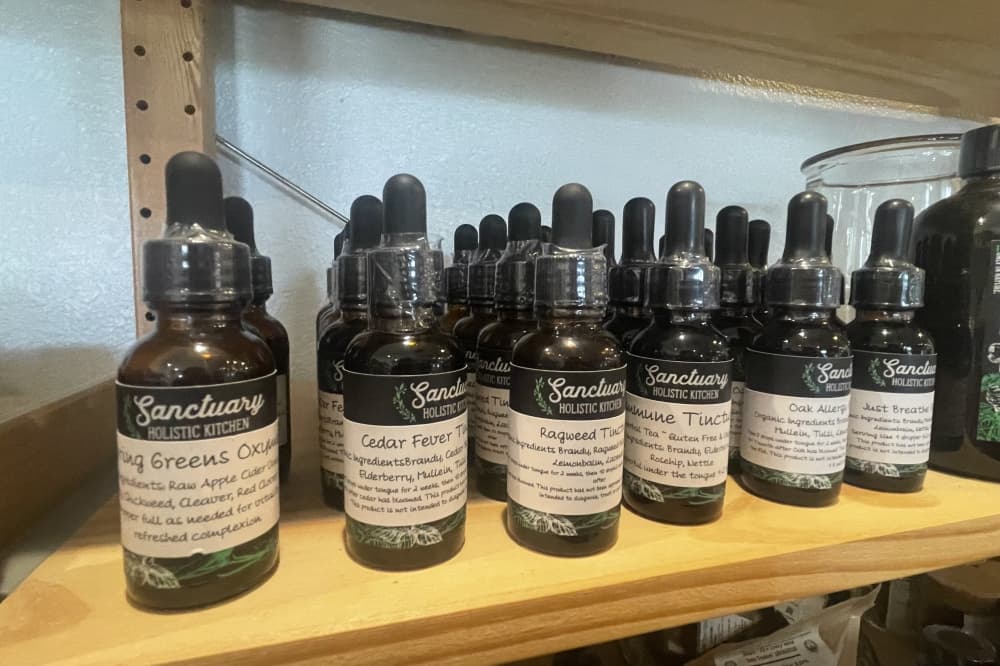 Sanctuary Holistic Kitchen's brand of allergy tinctures. 