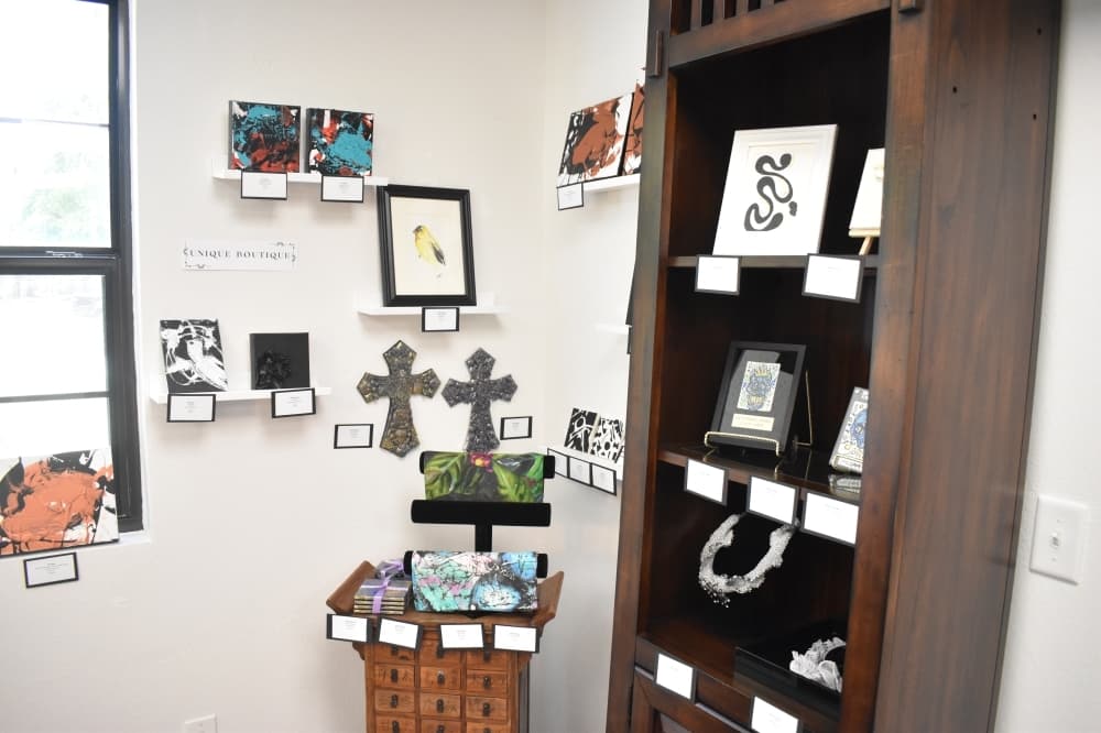 
Everything featured in the gallery’s Unique Boutique is under $100 and fits in a shopping bag.