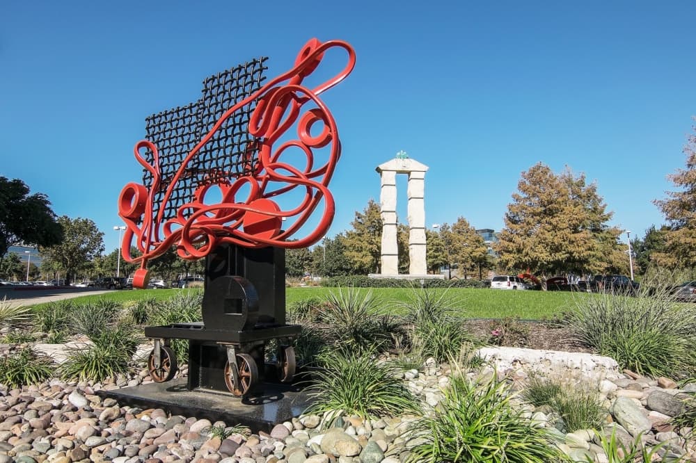 'Wandering' by artist George Tobolowsky is on display in the Texas Sculpture Garden. (Courtesy Hall Park)