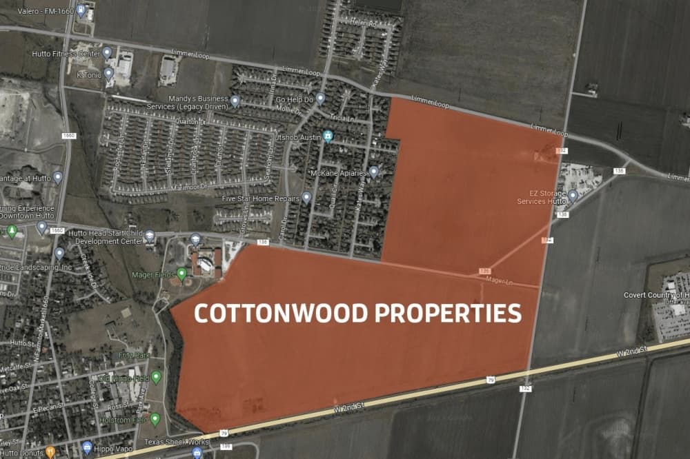 Hutto working to recruit businesses for 250-acre Cottonwood Properties