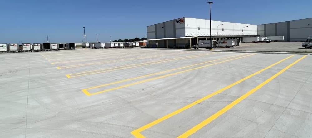 In the summer of 2022, CATI completed a major parking lot expansion for a FedEx ground shipping facility. (Courtesy CATI)