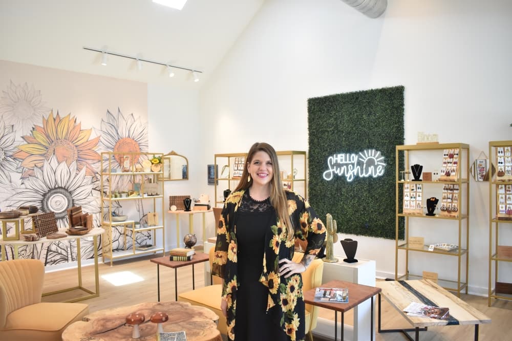 Brooke Cegielski stands in the center of her business, Beautiful Bliss.