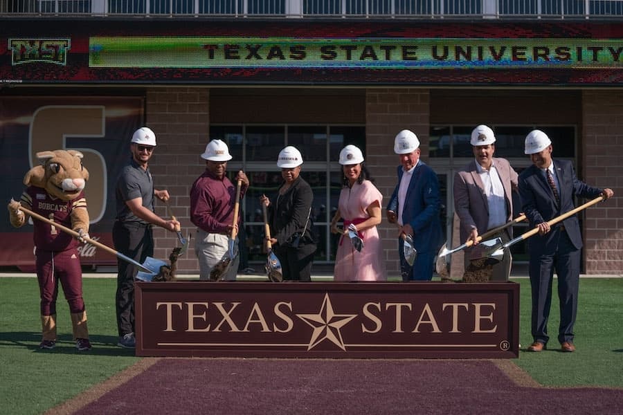 Officials held a groundbreaking May 22. (Courtesy Texas State Football)
