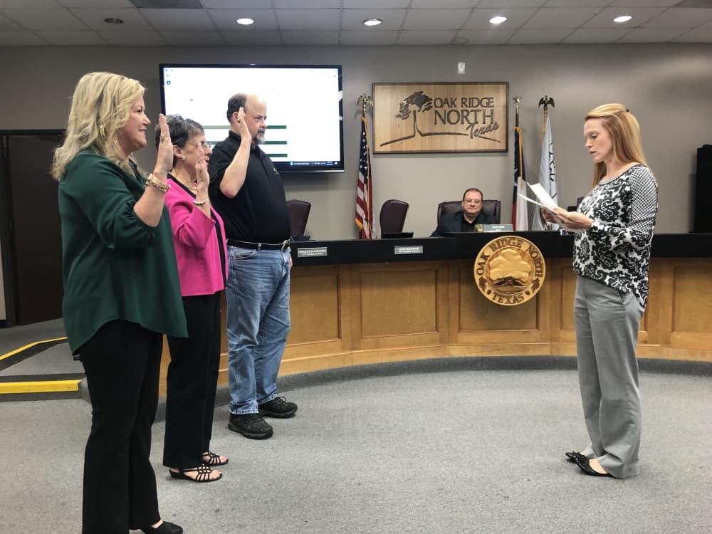 Oak Ridge North swears in council, OKs city improvements