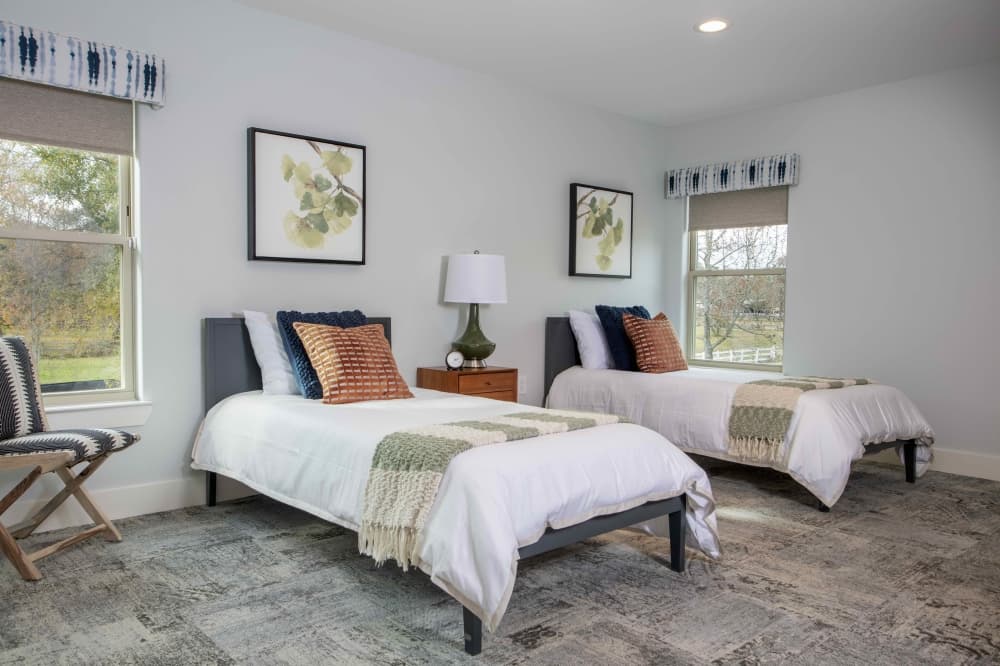 room with two twin beds