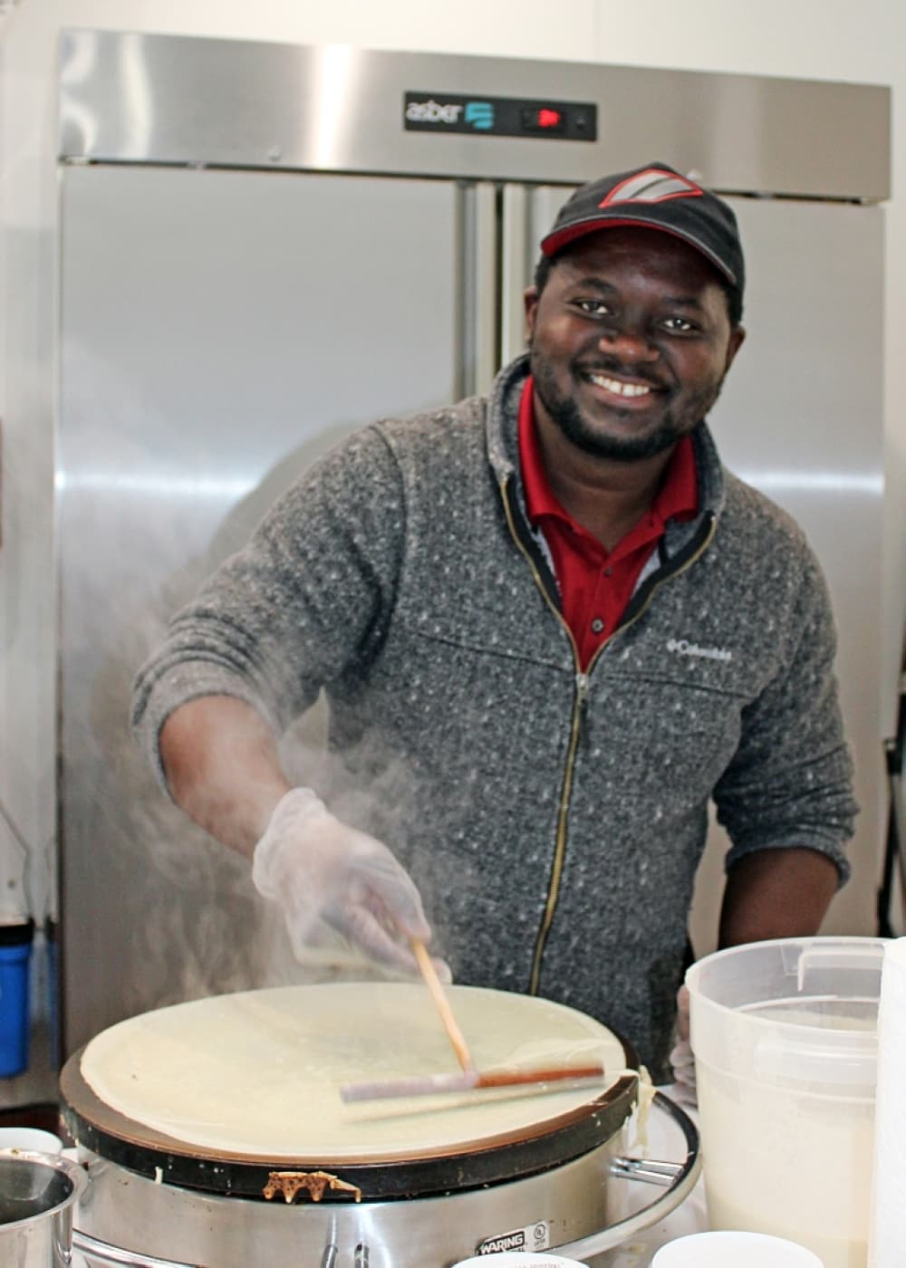 After working at a creperie for eight years in Maryland, Appolinaire Kamdem opened Salomay in McKinney in October 2021. 
(Photos by Karen Chaney)