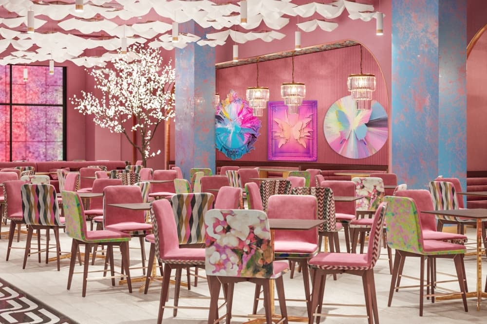 A rendering of PostScript HTX's dining room space. 
