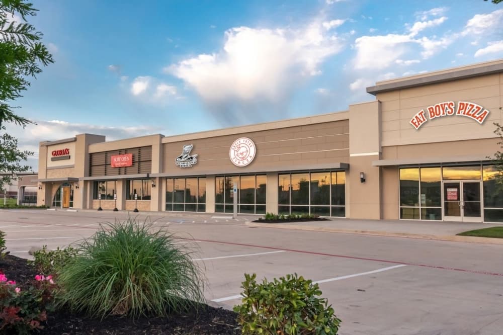 This rendering shows the storefront of new restaurants at the Katy Grand Shopping Center. 