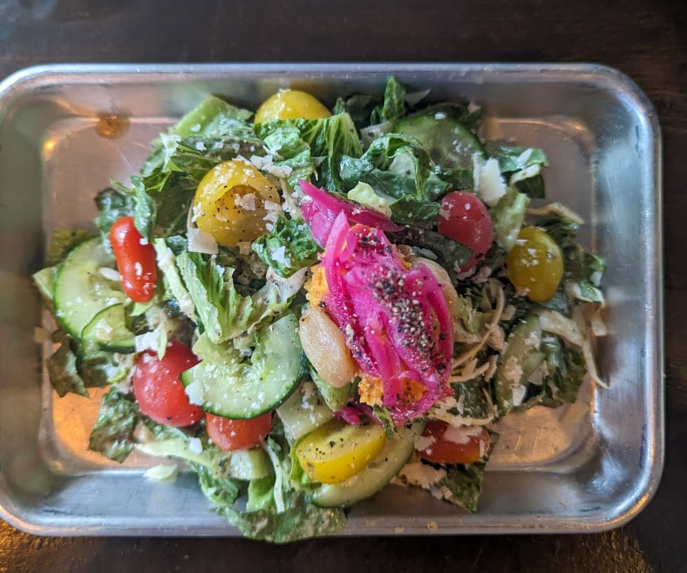The house salad is the most-ordered thing on the Patrizi's menu. (April Kelley/Community Impact)