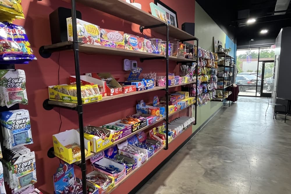 The candy store offers a variety off sour candies. (Peyton MacKenzie/Community Impact)