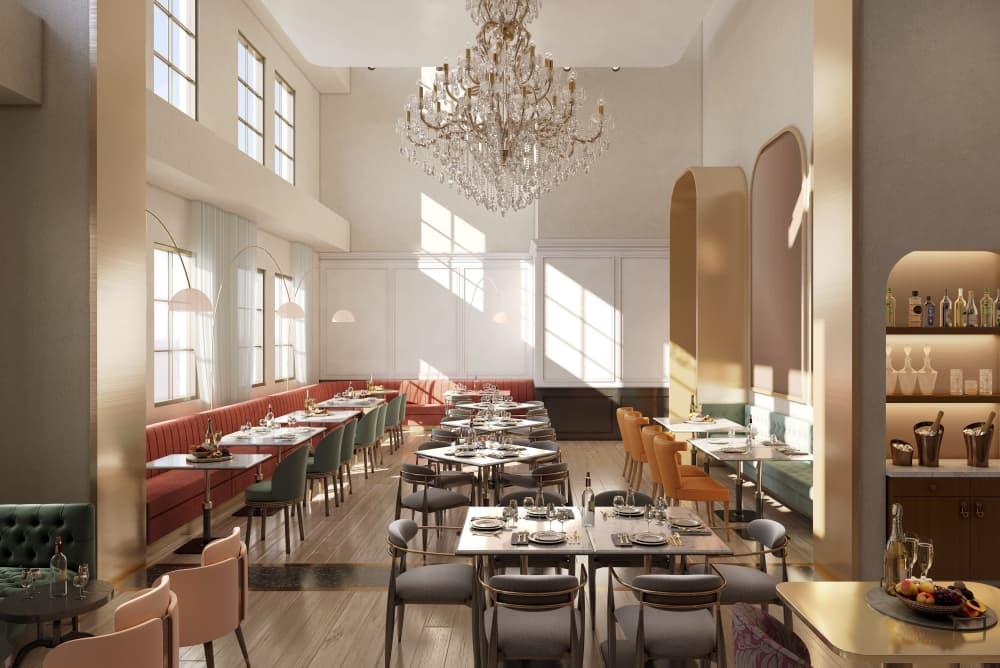 The Audrey Restaurant & Bar will open in July at Market Street. (Rendering courtesy Culinary Khancepts)