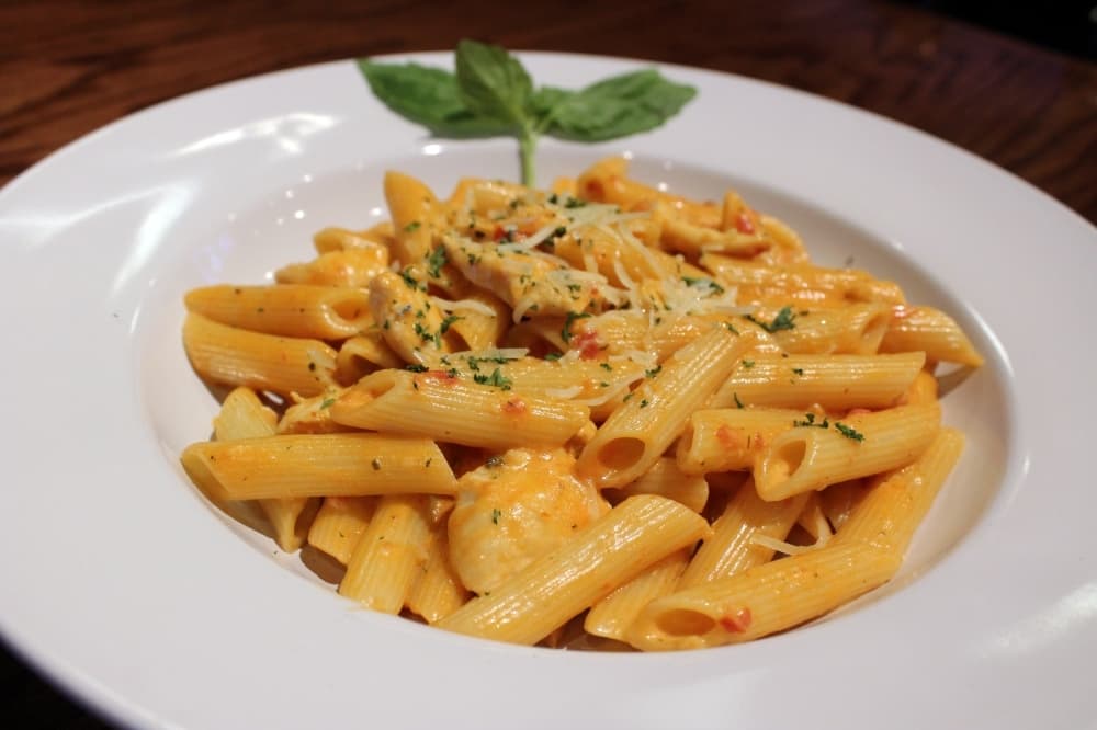 Penne pasta alla Vodka ($13.99) includes penne pasta with marinara, cream and vodka. (Karen Chaney/Community Impact)