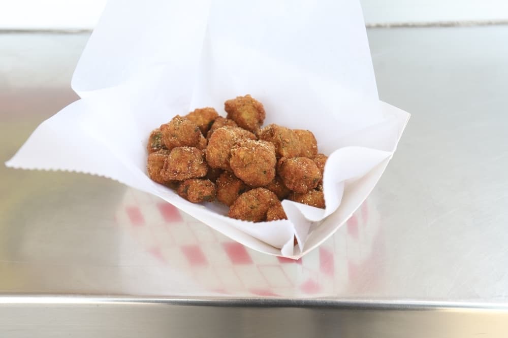 Fried okra is one of the side items on the Big Mama's Chicken and Waffles menu. (Cecilia Lenzen/Community Impact)
