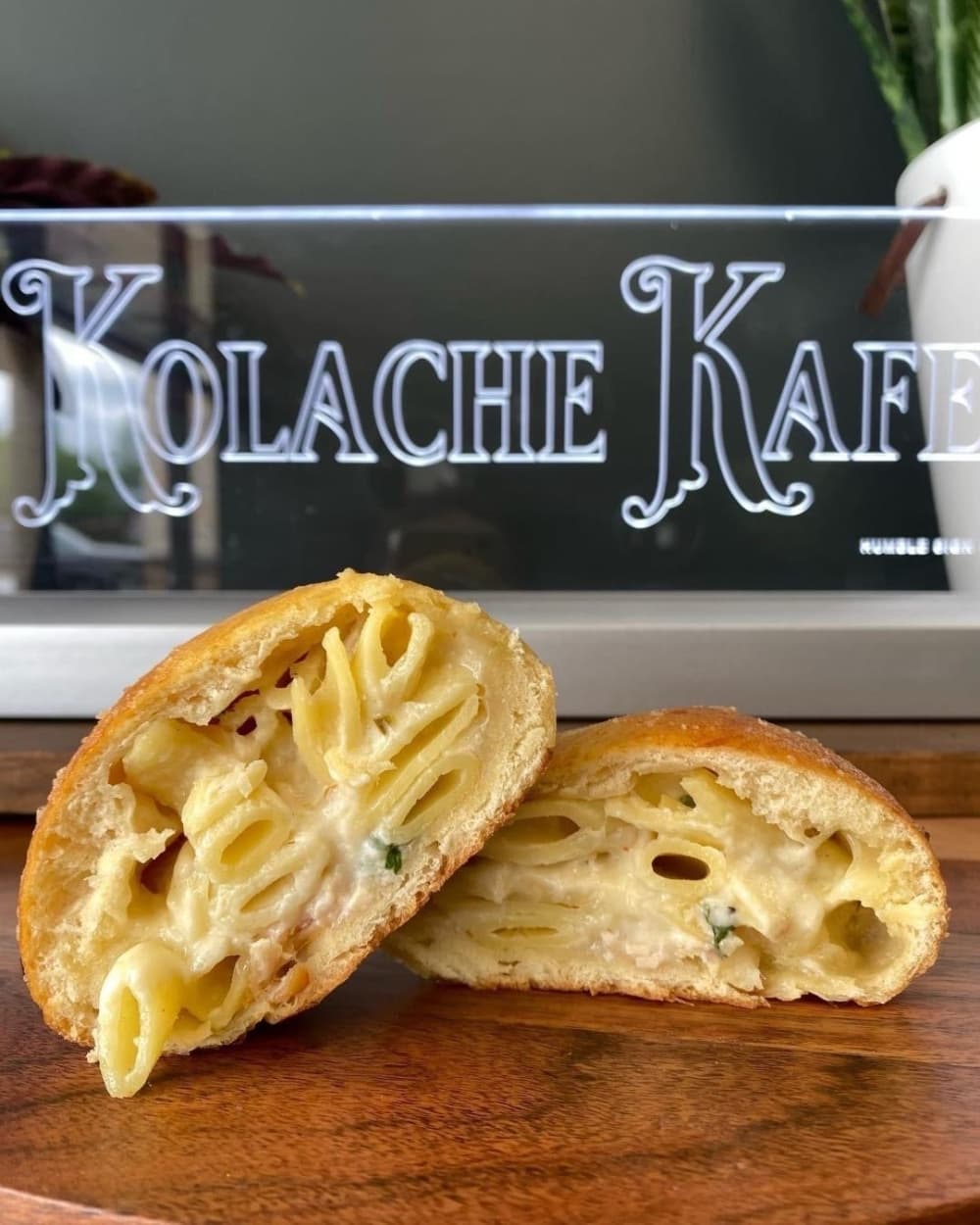 The kolaches at Kolache Kafe include flavors like Chicken Alfredo ($3.85). (Courtesy Kolache Kafe)
