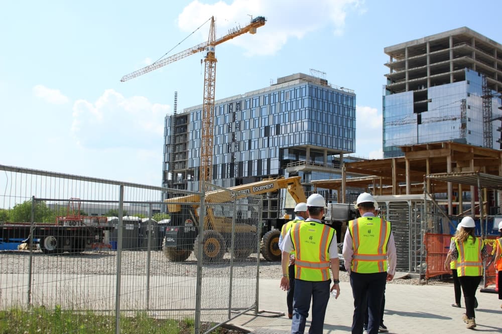 Frisco officials tour Hall Park progress