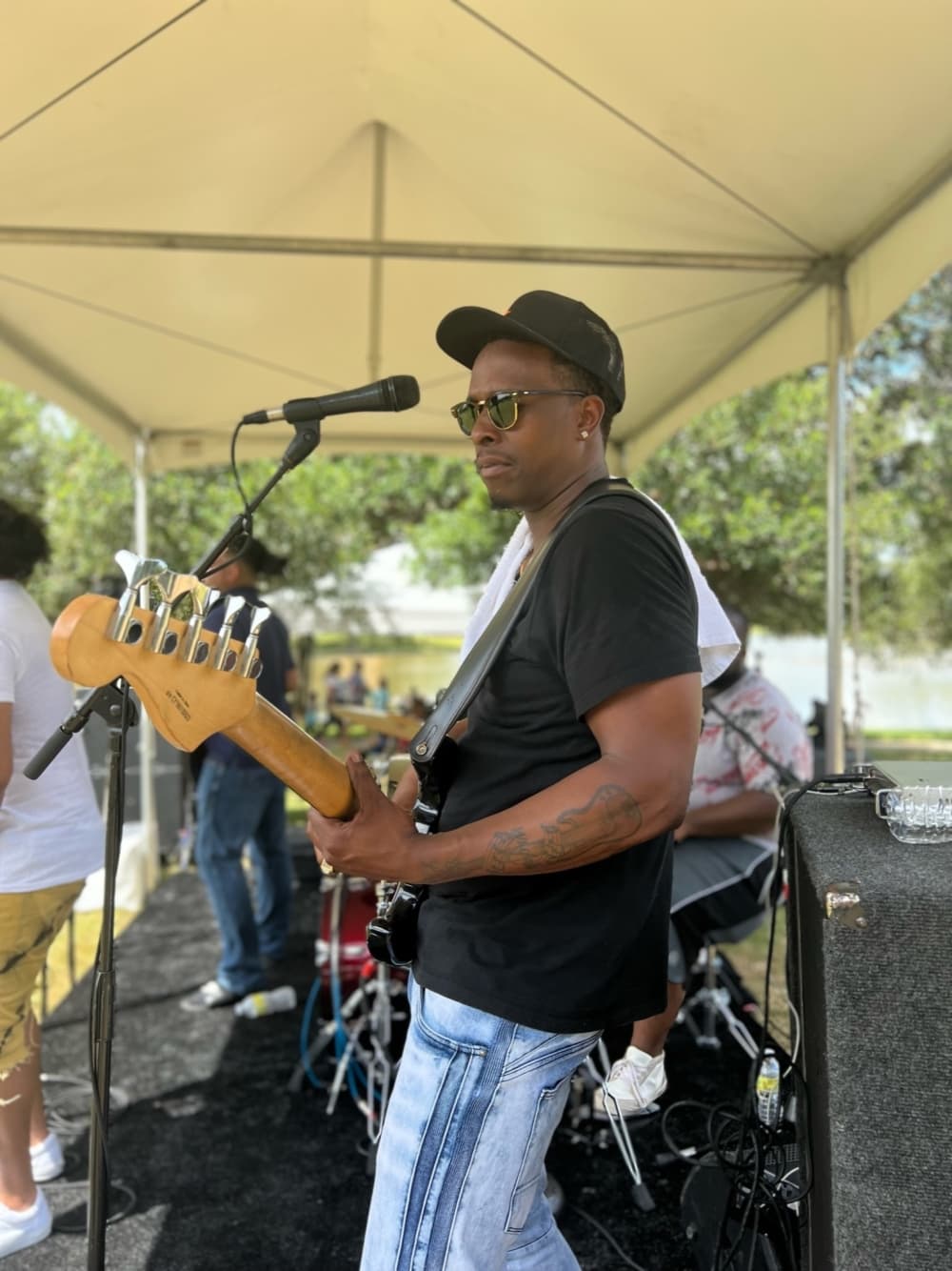 man playing guitar
