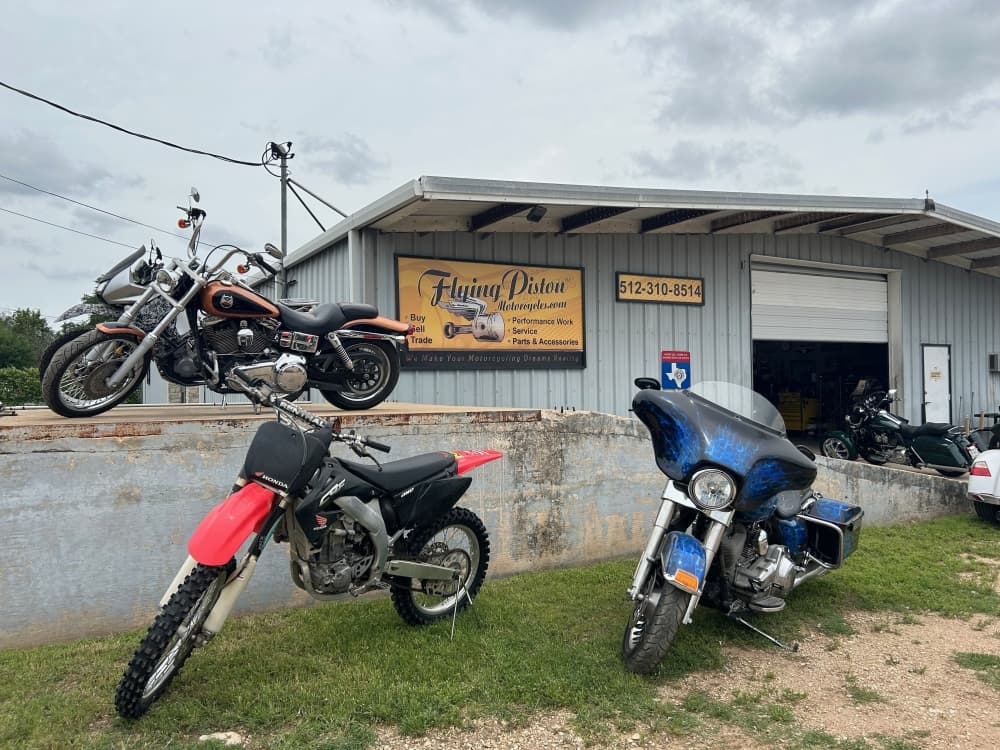 
Flying Piston Motorcycles has inventory from different companies.  (Photos by Brooke Sjoberg/Community Impact)