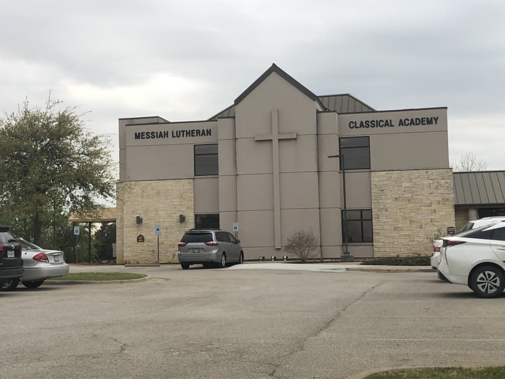 the outside of a school