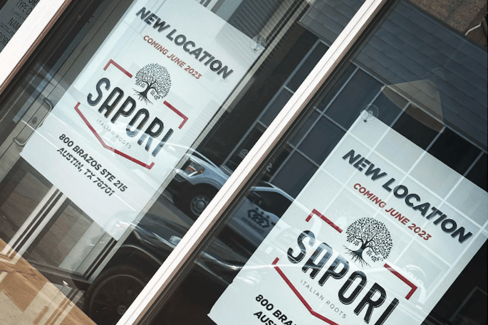 a photo of the doors to the new location